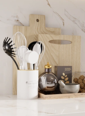 cgi room set, kitchen, ornaments